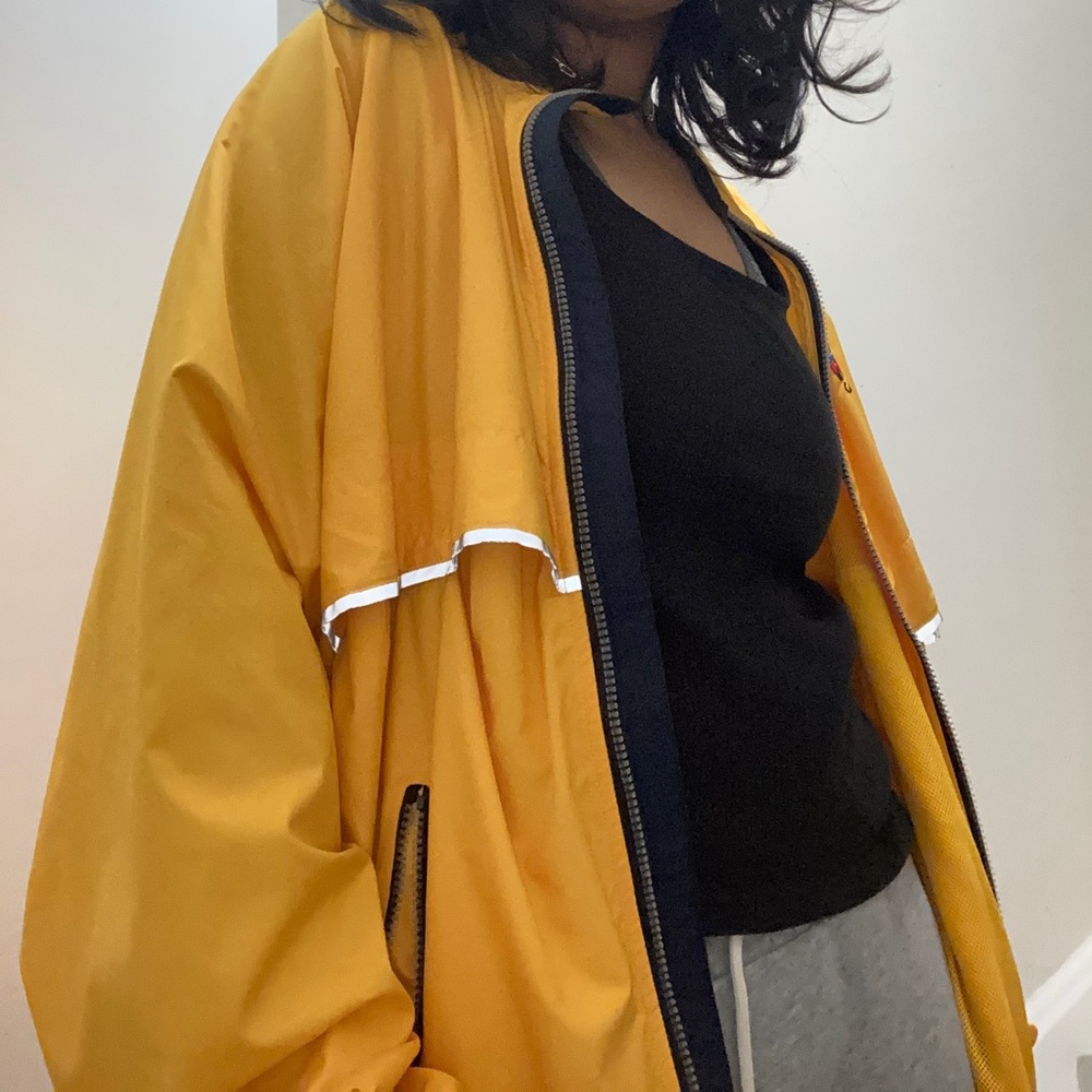 Flashy yellow windbreaker